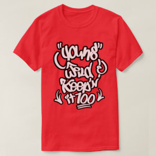 T-shirt Jeune sauvage et conservation de le 100