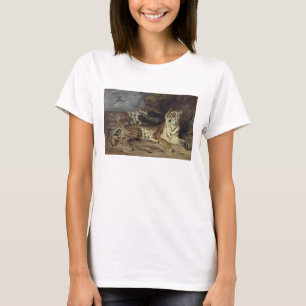 T-shirt Jeune tigre jouant avec sa mère, 1830 (huile