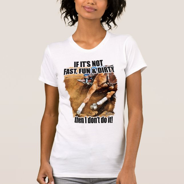 T-shirt Jeûnent, l'amusement et l'emballage sale de baril (Devant)