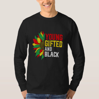 T-shirt Jeunes et Noirs Fleurs Fières Mélanine Fierté Afri
