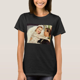 T-shirt Jeunes mariés de mariage vintage, mariée et mari h