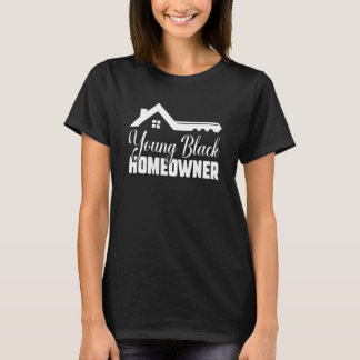T-shirt Jeunes propriétaires noirs fière nouvelle maison p