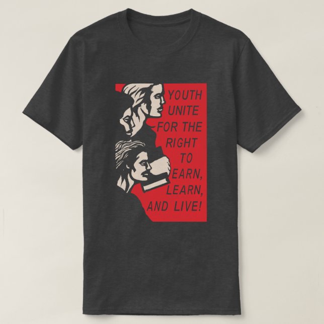 T-SHIRT JEUNESSE COMMUNISTE (Design devant)