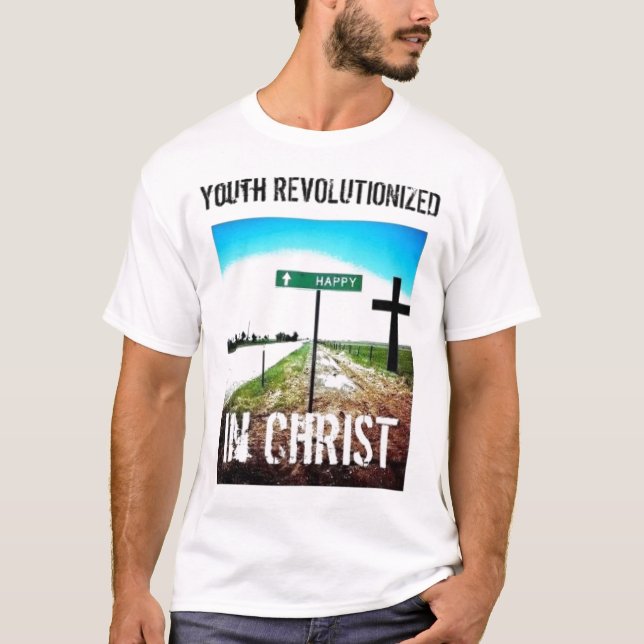T-shirt Jeunesse révolutionnée en Christ (Devant)