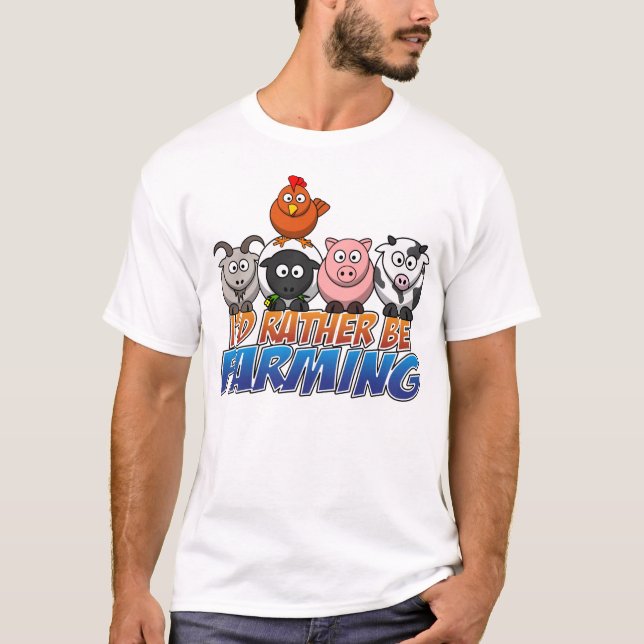 T-shirt Jeux Agricoles en ligne, je préfère être agricole (Devant)