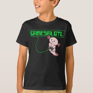 T-shirt Jeux Axolotl Gamesalotl Kawaii