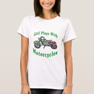 T-shirt Jeux de fille avec des motos