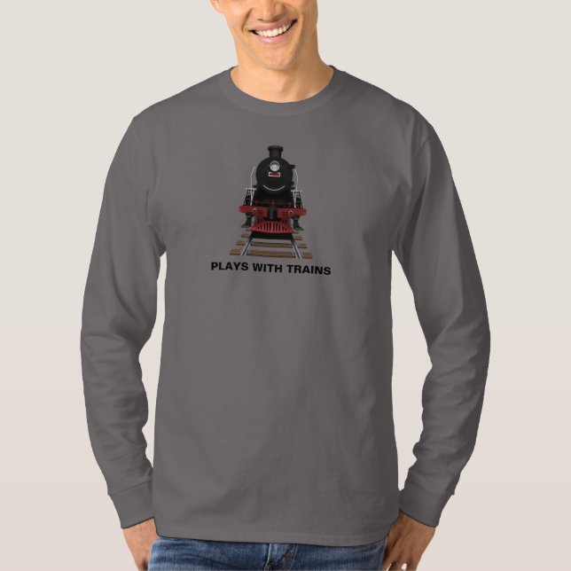 T-shirt Jeux de moteur de train avec les trains ou le (Devant)
