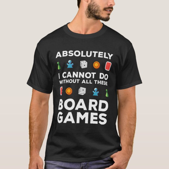 T-shirt Jeux de société dire jetons de jeu (Devant)