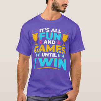 T-shirt Jeux de société gagnant Game Nuit fille gagnante