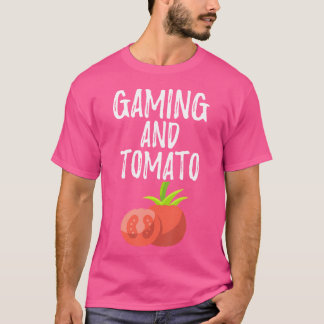 T-shirt Jeux et tomate pour joueur et amateur de jardinage