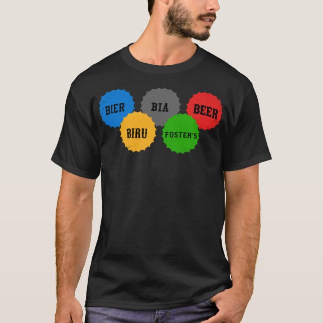 T-shirt Jeux Olympiques De Bière Pour Hommes Femmes - Équi (Devant)