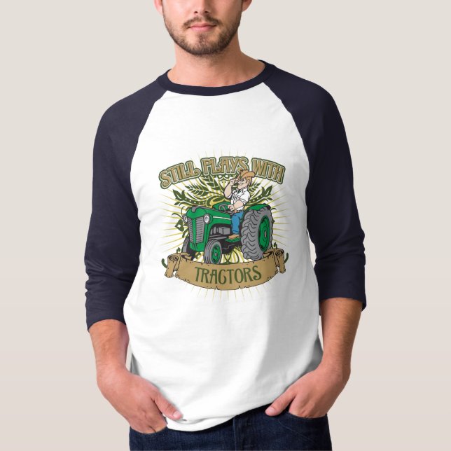 T-shirt Jeux toujours avec les tracteurs verts (Devant)