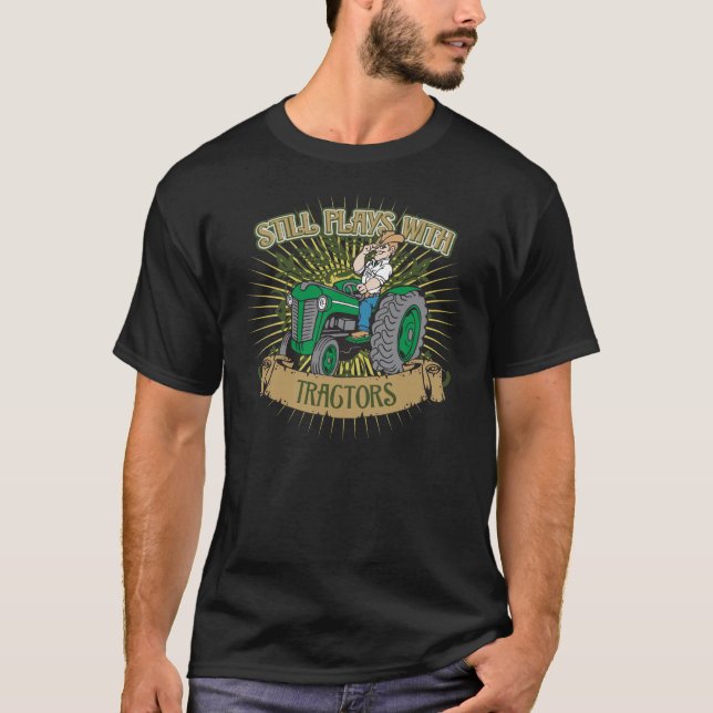 T-shirt Jeux toujours avec les tracteurs verts (Devant)