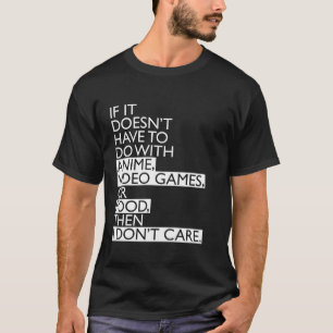 T-shirt Jeux Vidéo Anime ou Nourriture Amusante