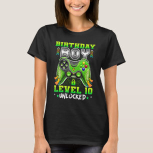 T-shirt Jeux Vidéo de 10 ans Niveau 10 Anniversaire B