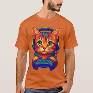 T-shirt Jeux vidéo de chat de joueur garçon vu hommes fill