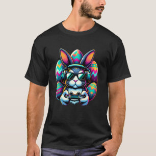 T-shirt Jeux vidéo de Pâques jeu gamer lapin œufs garçons