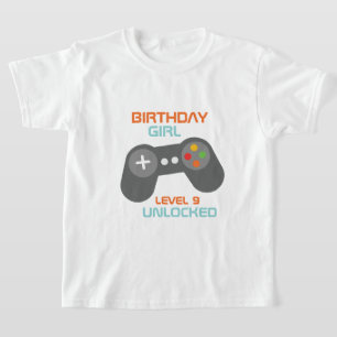 T-shirt Jeux Vidéo Fille Anniversaire Fête à thème