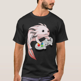 T-shirt Jeux vidéo Gamesolotl Axolotl Jeux Kawaii Anime
