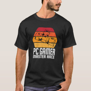T-shirt Jeux vidéo ordinateur WASD PC Gamer Funny Master R