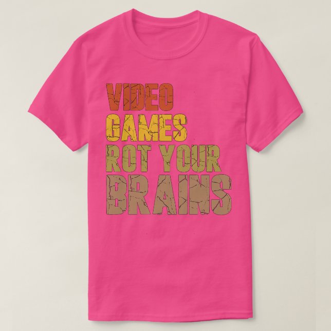 T-shirt Jeux Vidéo Rot Your Brains 66 (Design devant)