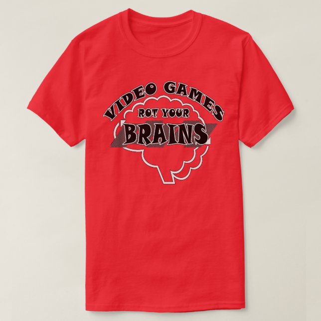 T-shirt Jeux Vidéo Rot your cerveau 45 (Design devant)