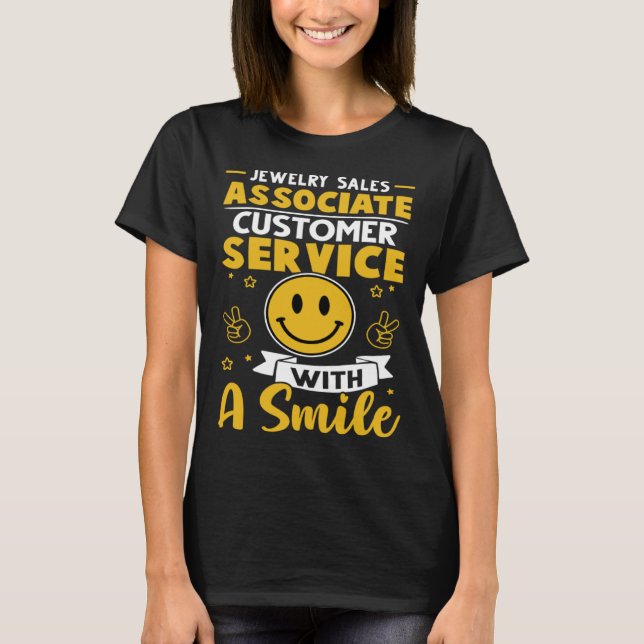 T-shirt Jewelry Sales Associate Customer Service With A Sm (Devant)