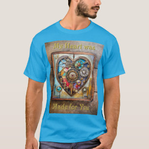 T-shirt Jewels And Stained Glass Heart Série Steampunk