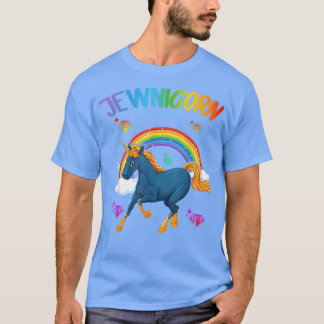 T-shirt Jewnicorn Juive Unicorn Chanukah filles Hanoukka T