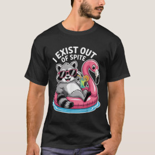T-shirt J'Existe À Partir De Spite Raccoon Drôle Citation 