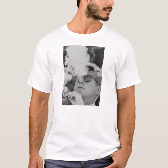 T-shirt JFK fumant le tee - shirt (Devant)