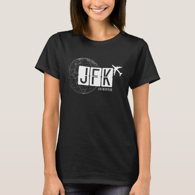 T-shirt JFK New York Airport Code Travel (Devant)