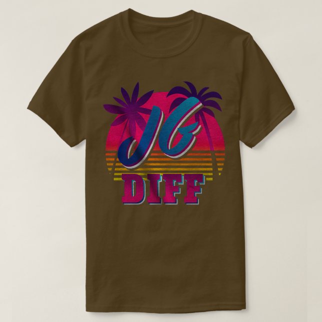 T-SHIRT JG DIFF RETRO JUNGLE DIFFÉRENCE MEILLEUR JUNGLER G (Design devant)