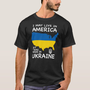 T-shirt J'habite peut-être en Amérique mais j'ai été fait 