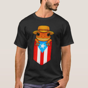 T-shirt Jibaro Coqui Frog Porto Rico Drapeau Boricua Pocke