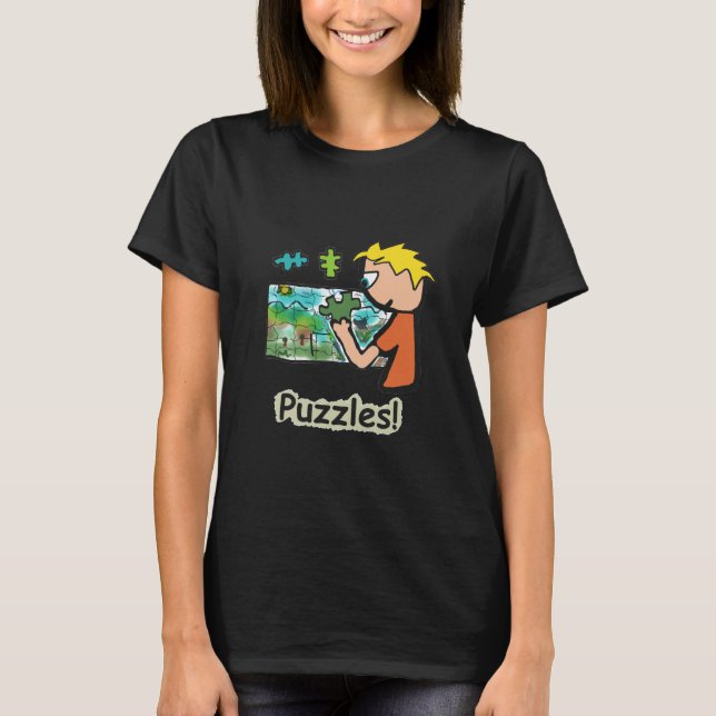 T-shirt Jigsaw Puzzler Puzzles (Devant)
