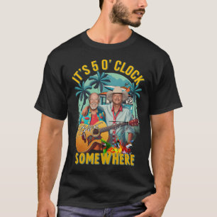 T-shirt Jimmy Buffett et Alan Jackson il est 5 heures