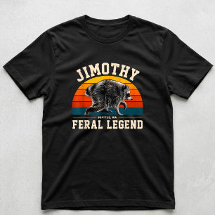 T-shirt Jimothy Raccoon Seattle Feral Legend Mème