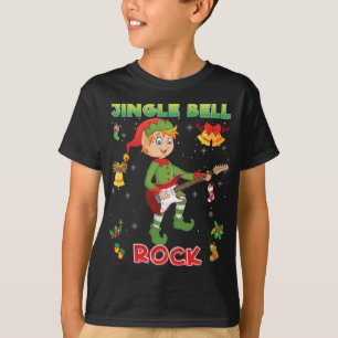 T-shirt Jingle Bell Rock Rockin' Christmas Elf Jouer Gui