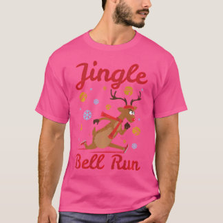 T-shirt Jingle Bell Run Reindeer en course