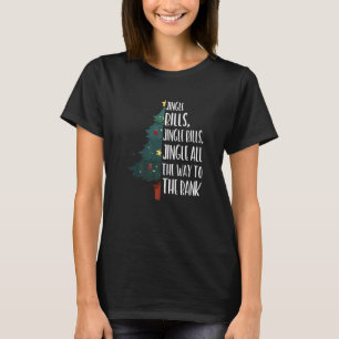 T-shirt Jingle Bills Tree All the Way Naughty Ugly Noël