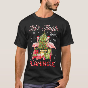 T-shirt Jingle Et Flamingle Flamingle Flamant rose Drôle N