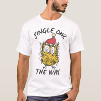 Jingle Owl en chemin Funny Père Noël Owl