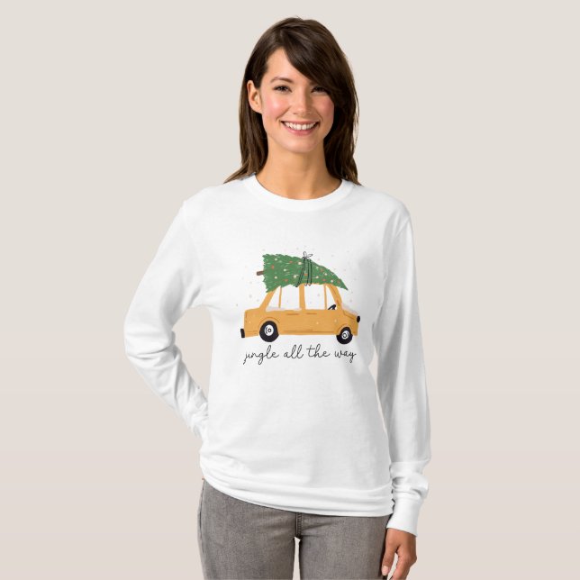 T-shirt Jingle Tout Le Chemin Noël (Devant entier)