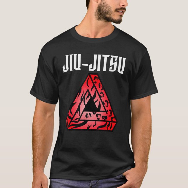T-shirt Jitsu Tribal Gracie Triangle Bjj Grappe Mm (Devant)