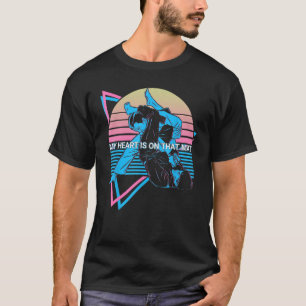 T-shirt Jiu Jitsu BJJ Retro Mon Coeur Est Sur Ce Mat