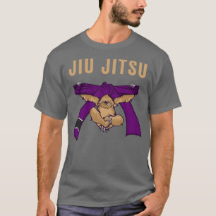 T-shirt Jiu Jitsu BJJ Sloth Jiu Jitsu Ceinture pourpre ave