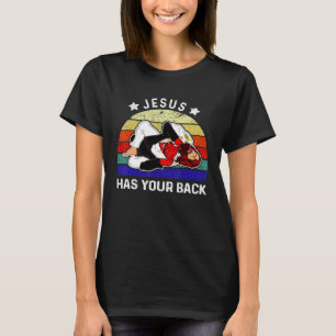 T-shirt Jiu Jitsu Brésilien Jésus Jésus a ton dos