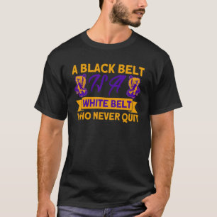 T-shirt Jiu Jitsu Ceinture noire Vintage Ne Quittez Jamais